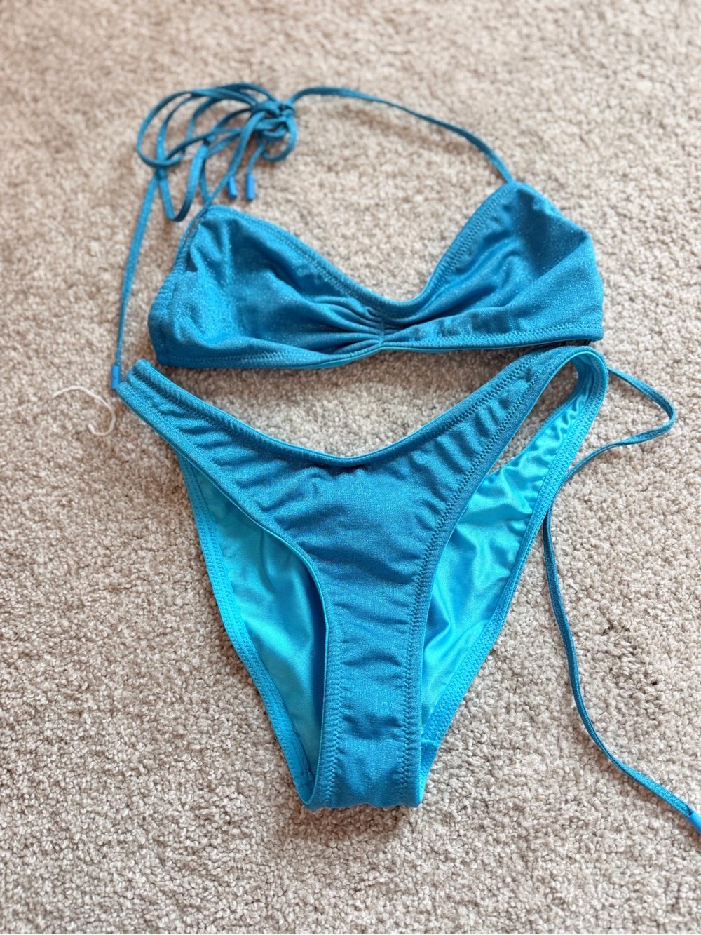 triangl swimwear Teal String Bikini Set